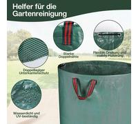Sacs pour déchets de jardin - Lot de 4 - 272 litres - Pliables - Grande capacité - Pour feuilles, herbe et déchets de jardin - Pour une utilisation en extérieur
