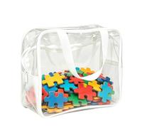 Sacs Rangement Clairs Pochette Imperméable Réutilisable Portable Claire | sacs organisateurs de pour Extérieur Intérieur Jeux de Construction Puzzles Livres Jeux de