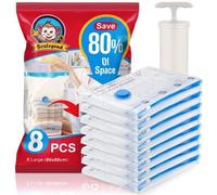 Sacs sous vide pour vêtements, lot de 6, format jumbo, réutilisables