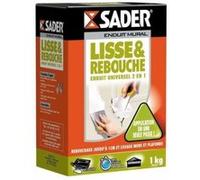 sader boîte enduit lisse & rebouche poudre - 1kg G