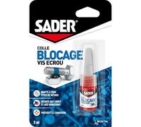 Sader Colle Blocage Vis Écrou - Flacon de 5 ml | Frein Filet - Colle d'Étanchéité et de Serrage - Extra Forte pour Automobile - Vélo - Matériel Agricole - Jardin