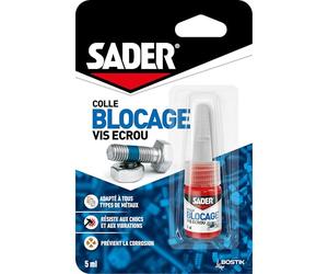 Sader Colle Blocage Vis Écrou - Flacon de 5 ml | Frein Filet - Colle d'Étanchéité et de Serrage - Extra Forte pour Automobile - Vélo - Matériel Agricole - Jardin