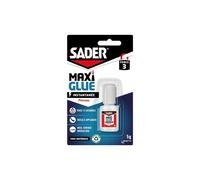 Sader Maxiglue Pinceau - Super Glue Universelle - Tous Matériaux - Colle de Réparation à Prise Rapide - Colle Extra Forte -Transparente - Flacon de 5 g
