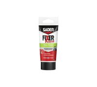 SADER FIXER Sans Percer Tous Travaux Intérieur/Extérieur Transparent - Mastic Colle Hybride, Collage Puissant, Tous Matériaux, Peut se Peindre, Tube 50g