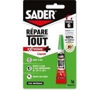 Sader Colle Multi-Usages Répare Tout Extrême+ – Extra forte tous matériaux, transparente – Tube 3 g