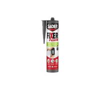 Sader FIXER Sans Percer Tous Travaux Intérieur/Extérieur Blanc - Mastic Colle Hybride, Collage Puissant, Tous Matériaux, Peut se Peindre, Cartouche 420g