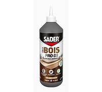 Sader Colle Vinylique Bois Pro D3 - Colle d'Assemblage et de Placage du Bois - Colle D3 Menuiseries Intérieures et Extérieurs Abrités - Colle Bois Humide - Transparente - Biberon 750 g