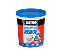 Sader Enduit de lissage mural prêt à l'emploi – Joint plaque de plâtre, rebouchage – Blanc 1,5 kg