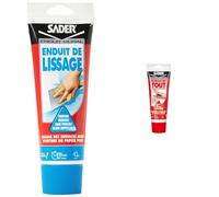 Sader Enduit de Lissage Prêt à l'Emploi en Pâte - Enduit Mur Intérieur et Plafo & Sader Rebouche Tout - Enduit de Rebouchage Intérieur Prêt à l’Emploi - Tous Supports