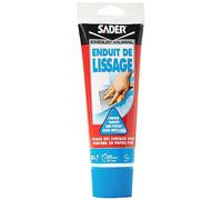 Sader Enduit de Lissage Prêt à l'Emploi en Pâte - Tube 330 g | Enduit Mur Intérieur et Plafond - Utilisable comme Joint Plaque de Plâtre - Rebouche Trou Jusqu'à 2 mm et Bouche Pore Bois