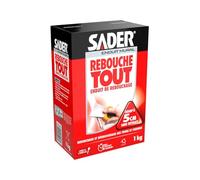 Sader Enduit de rebouchage Rebouche Tout – Intérieur, tous supports, jusqu'à 1 cm – Poudre 1 kg