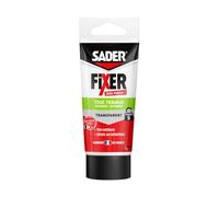 SADER FIXER Sans Percer Tous Travaux Intérieur/Extérieur Transparent - Mastic Colle Hybride, Collage Puissant, Tous Matériaux, Peut se Peindre, Tube 50g