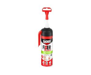 SADER FIXER Sans Percer Tous Travaux Intérieur/Extérieur Transparent | Mastic Colle Hybride - Collage Puissant - Tous Matériaux - Peut se Peindre - Gâchette 110g