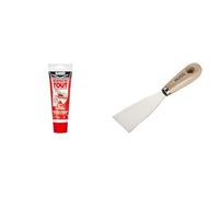 Sader Rebouche Tout - Enduit de Rebouchage Intérieur Prêt à l’Emploi & Alyco - Spatule Flexible en acier au carbone avec Manche en Bois, 60 mm - 196360