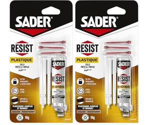 SADER - Sader Colle RESIST Plastique 10g (Lot de 2)