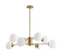 SADRYHFG Lustres dorés Modernes à 8 lumières en Verre Spoutnik, luminaire Suspendu, Globe Vintage, plafonnier encastré, pour Cuisine, îlot, Salon, Salle à Manger