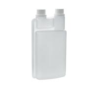 Sägenspezi Bouteille doseuse à double col en PE HD 1 litre non remplie avec chambre de dosage de 60 ml