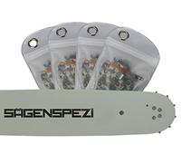 Sägenspezi Guide de 30cm 3/8"PM 45 maillons 1,1mm et 4 chaînes à gouge carrée pour Makita DUC302