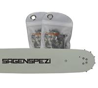 Sägenspezi Guide de 35cm 3/8"PM 52 maillons 1,1mm et 2 chaînes à gouge semi-carrée pour Makita DUC353