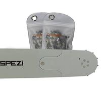 Sägenspezi Guide de 60cm 3/8" 84 maillons 1,5mm et 2 chaînes à gouge carrée pour Husqvarna 372
