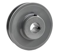 Saelno BK40-7/8 Poulie à courroie en V, alésage de 10 cm, poulie de moteur en fonte pour courroies trapézoïdales A AX B BX 4L 5L, poulie BK4078