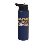 Safari Squad - Jungle Animal Adventure Crew Design Stainless Steel Insulated Water Bottle