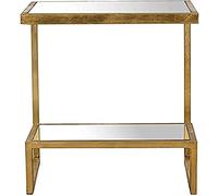 Safavieh EAF2522B Jordan Table d'Appoint Métal Or/Verre Blanc 50 x 34 x 54,61 cm