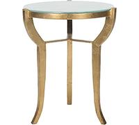 Safavieh EAF2530A Shaw Table d'Appoint Métal Or/Verre Blanc 41 x 41 x 52,07 cm
