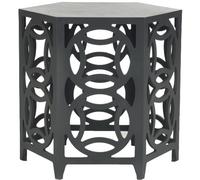 Safavieh EUH4613A Alix Table d'Appoint Bois Gris Charbon 57 x 57 x 56,38 cm