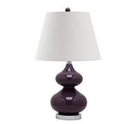 SAFAVIEH EUL4086K-SET2 Eli Lot de 2 Lampes de Table en Verre 13 W E27 Pourpre 35 x 35 x 60,96 cm