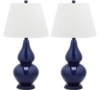 SAFAVIEH Lampes de table Moderne - Ensemble de 2, Bleu marine