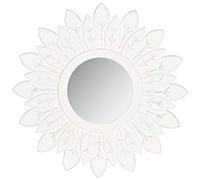 SAFAVIEH Miroir Mural Suspendu Décoratif pour Le Salon, La Chambre à Coucher, Le Couloir, Blanc, 76 x 2 x 76