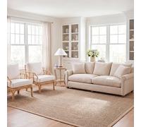 SAFAVIEH Natural Fiber Tapis 244 x 305 cm - Grand, Naturel & Beige | Design Moderne, Jonc de Mer Fait Main, Idéal pour Salon, Entrée, Bureau