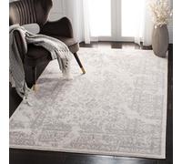 SAFAVIEH Tapis 122 x 183 cm - Adirondack Collection - Transitionnel Design, Ivoire & Argent, Mélange Synthétique Entretien Facile, Idéal pour Salon, Chambre, Bureau