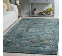 SAFAVIEH Tapis Bohémien pour Salon, Salle à Manger, Chambre à Coucher - Anatolia Collection, Poils Moyens, Aqua et Green, 122 X 183 cm
