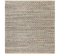SAFAVIEH Tapis Boho pour Salon, Salle à Manger, Chambre à Coucher - Cape Cod Collection, Tapis à Poil Court, Beige, 182 x 182 cm