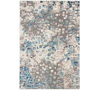 SAFAVIEH Tapis Boho Pour Salon, Salle à manger, Chambre à coucher - Madison Collection, Tapis à poil court, Gris et Bleu, 61 X 91 cm