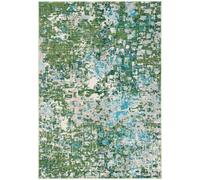 SAFAVIEH Tapis Boho pour Salon, Salle à Manger, Chambre à Coucher - Madison Collection, Tapis à Poil Court, Vert et Turquoise, 122 X 183 cm