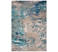 SAFAVIEH Tapis Boho pour Salon, Salle à Manger, Chambre à Coucher - Madison Collection, Tapis à Poil Court, Bleu et Gris, 61 X 91 cm