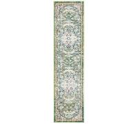 SAFAVIEH Tapis Boho pour Salon, Salle à Manger, Chambre à Coucher - Madison Collection, Tapis à Poil Court, Vert et Turquoise, 66 x 183 cm