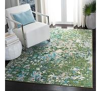 SAFAVIEH Tapis Boho pour Salon, Salle à Manger, Chambre à Coucher - Madison Collection, Tapis à Poil Court, Ivoire et Multi, 66 x 183 cm