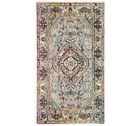 SAFAVIEH Tapis Boho Pour Salon, Salle à manger, Chambre à coucher - Savannah Collection, Tapis à poil court, Gris et Multi, 122 X 183 cm