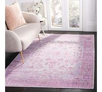 SAFAVIEH Tapis Boho Pour Salon, Salle à manger, Chambre à coucher - Valencia Collection, Tapis à poil court, Rose et Multi, 122 X 183 cm