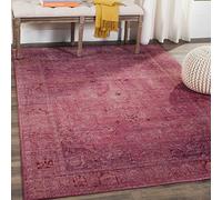 SAFAVIEH Tapis Boho Pour Salon, Salle à manger, Chambre à coucher - Valencia Collection, Tapis à poil court, Rouge et Rouge, 244 X 305 cm