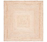 SAFAVIEH Tapis Contemporain pour Salon, Salle à Manger, Chambre à Coucher - Cape Cod Collection, Tapis à Poil Court, Beige, 160 x 160 cm