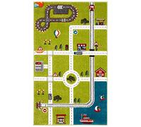 SAFAVIEH Tapis Contemporain pour Salon, Salle à Manger, Chambre à Coucher - Carousel Kids Collection, Tapis à Poil Court, Multicolore, 60 x 90 cm