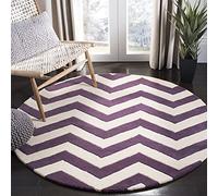 SAFAVIEH Tapis Contemporain Pour Salon, Salle à manger, Chambre à coucher - Chatham Collection, Tapis à poil court, Mauve et Ivoire, 213 X 213 cm