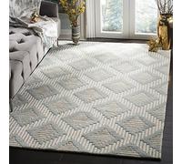 SAFAVIEH Tapis Contemporain Pour Salon, Salle à manger, Chambre à coucher - Chatham Collection, Tapis à poil court, Gris et Ivoire, 122 X 183 cm