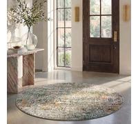 Safavieh Tapis Contemporain pour Salon, Salle à Manger, Chambre à Coucher - Madison Collection, Tapis à Poil Court, Vert et Turquoise, 152 x 152 cm