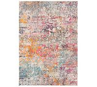 Safavieh Tapis Contemporain pour Salon, Salle à Manger, Chambre à Coucher - Madison Collection, Tapis à Poil Court, Gris et Rose, 61 X 91 cm